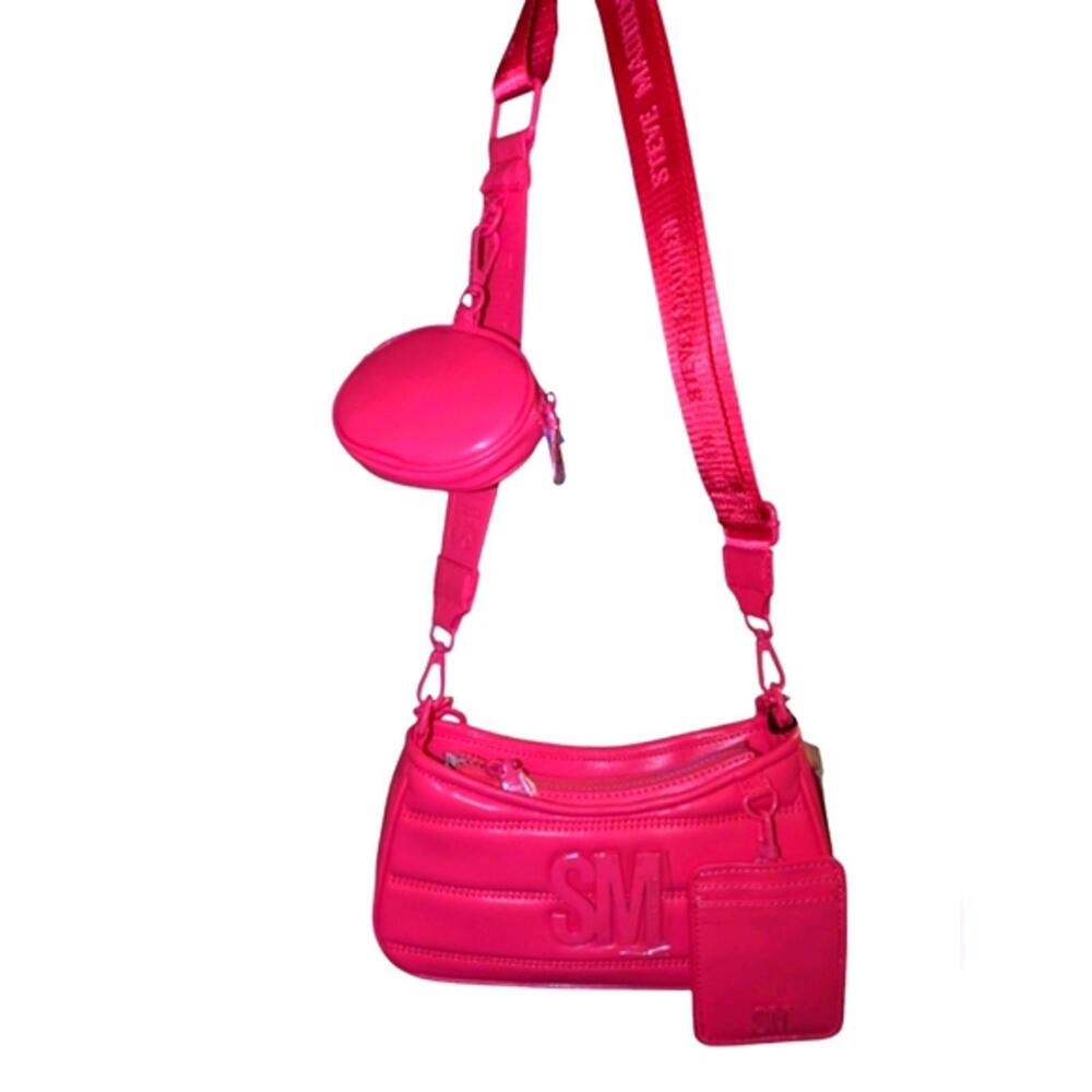 Steve Madden Pink Flash Crossbody bag with bonus wallet and Card Holder NWT - Picture 2 of 5